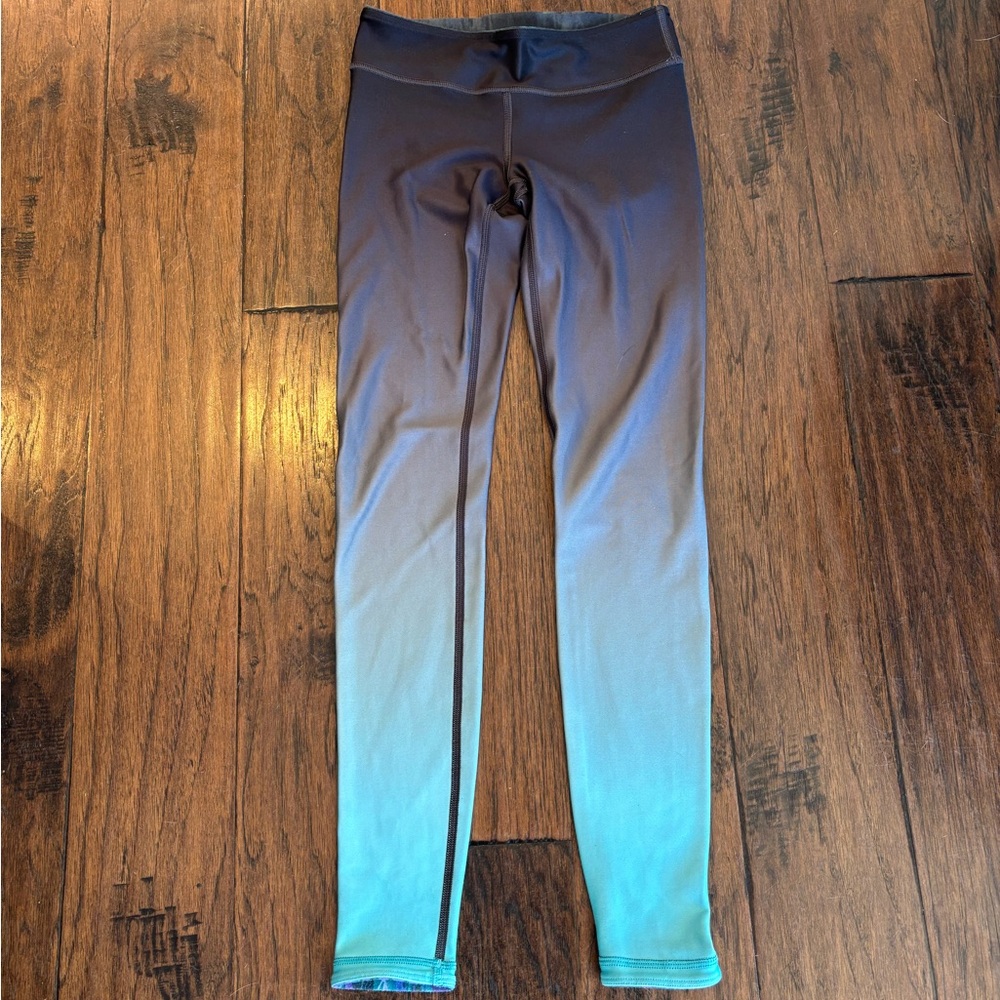 Ivivva Kids Ombre Blue Leggings- Reversible